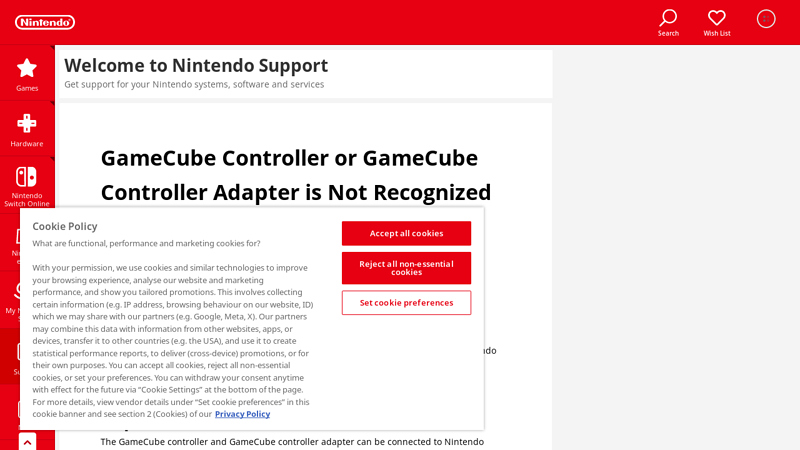 GameCube Controller or GameCube Controller Adapter is Not ...