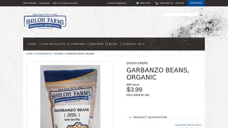 Garbanzo Beans, Organic