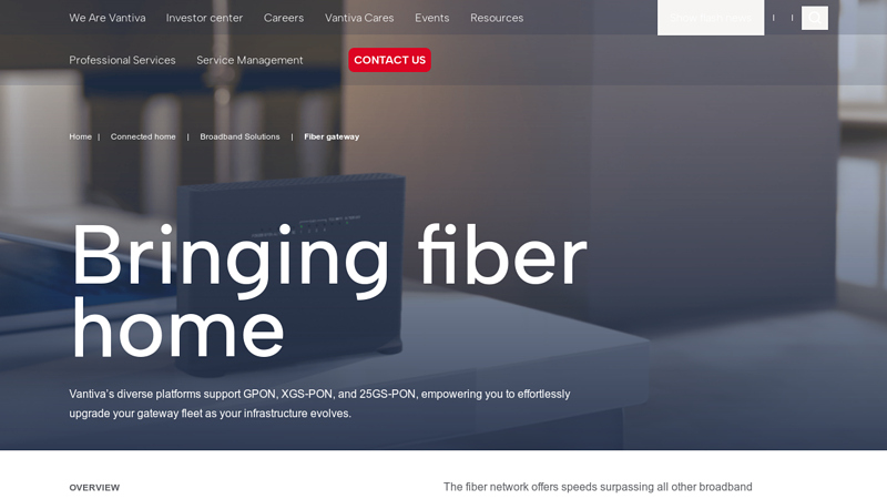 Gateway fiber internet