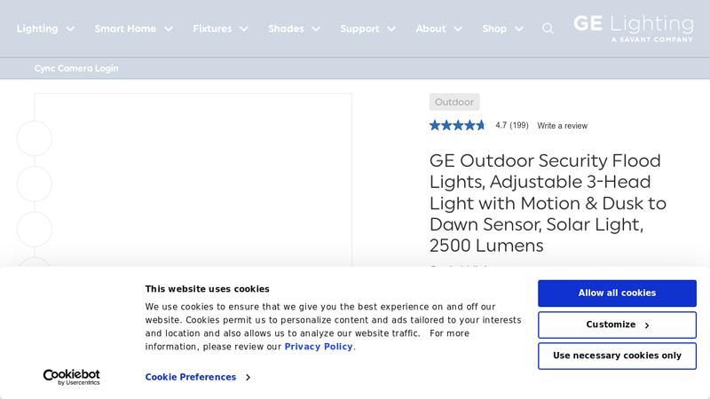 GE Outdoor Security Flood Lights: 3
