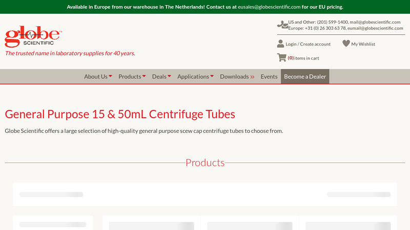 General Purpose 15 & 50mL Centrifuge Tubes