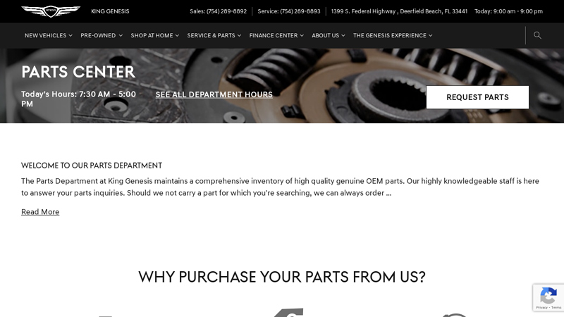 Genesis OEM Parts Ft Lauderdale FL