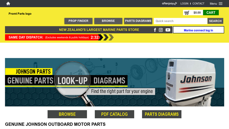 genuine johnson outboard motor parts