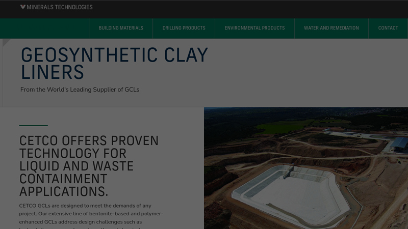 Geosynthetic Clay Liners (GCLs) from CETCO