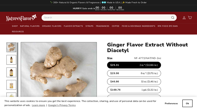 Ginger Flavor Extract Without Diacetyl