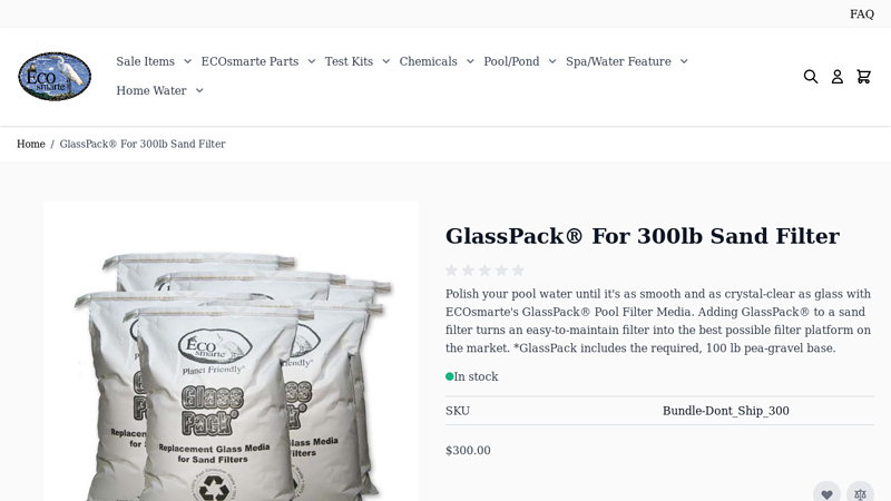 GlassPack® For 300lb Sand Filter