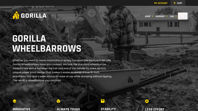 Gorilla Wheelbarrows & Garden Trolleys