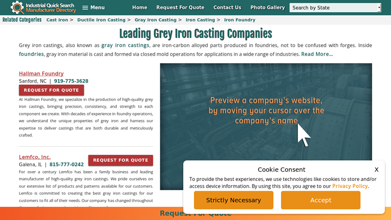 Grey Iron Casting Companies