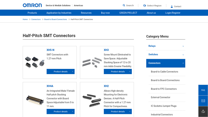 Half-Pitch SMT Connectors