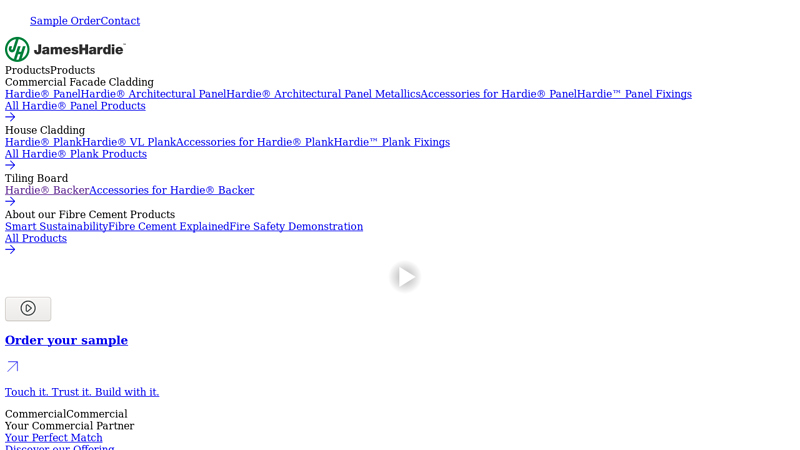 Hardie® Backer – Strong, Moisture