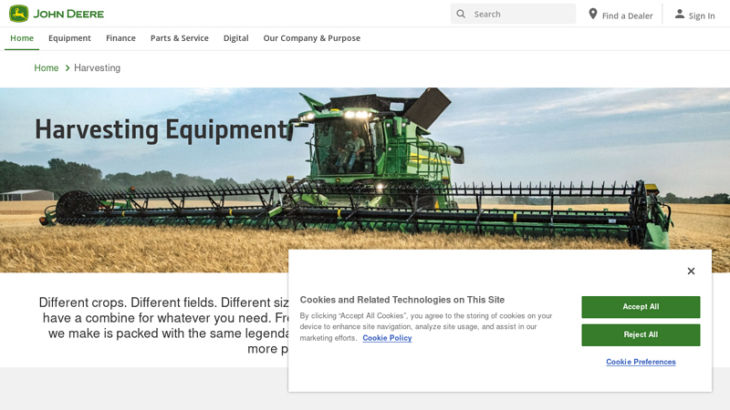 Harvesting Equipment