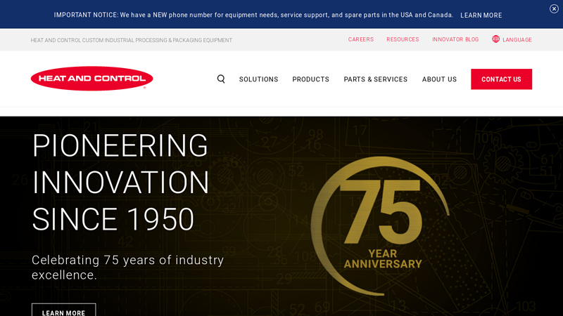 Heat and Control Industrial Processing & Packaging Equipment