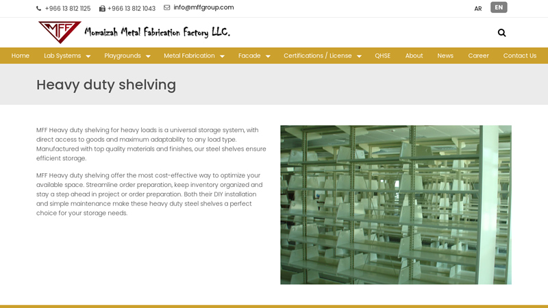 Heavy duty shelving