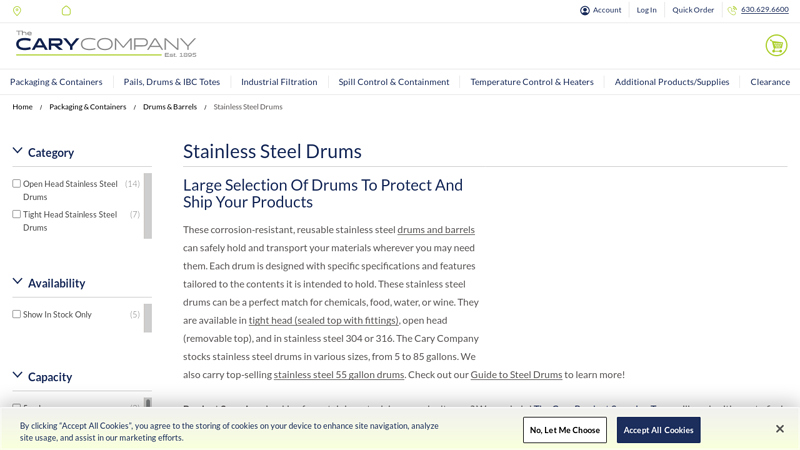 Heavy Duty Stainless Steel Drums