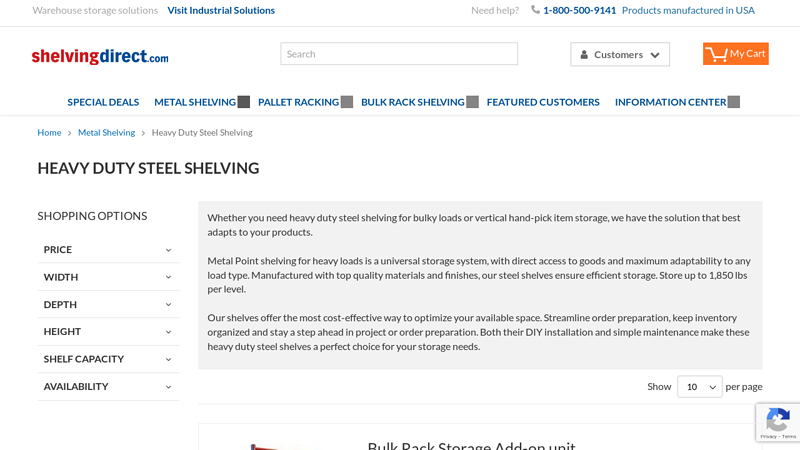 Heavy Duty Steel Shelving