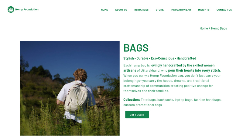 Hemp Bags Manufacturer, Wholesale Supplier