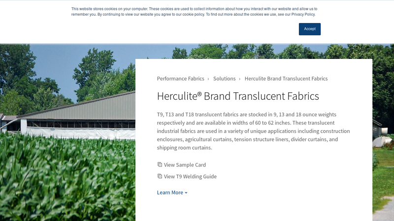 Herculite® Brand Translucent Fabrics