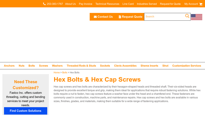 Hex Bolts & Hex Cap Screws