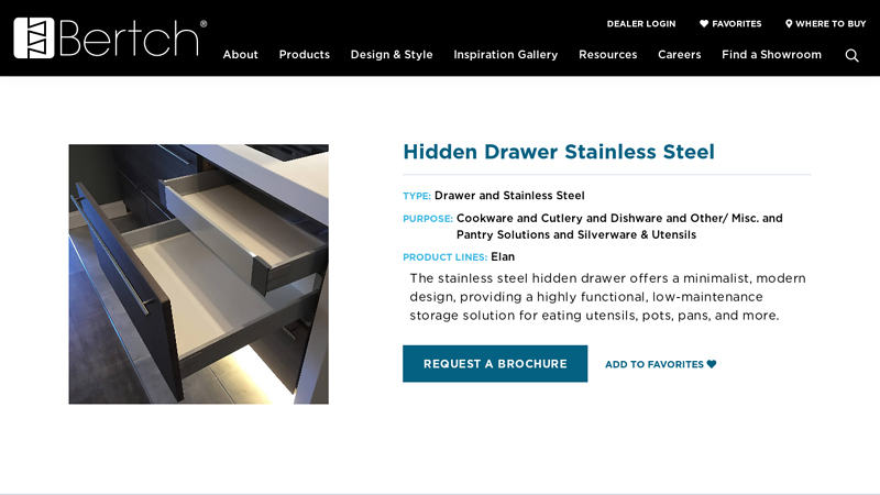 Hidden Drawer Stainless Steel Storage Solutions