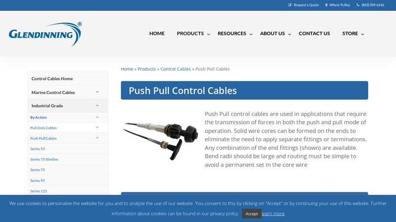 High Efficiency Push Pull Control Cables