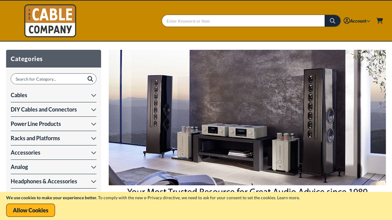 High End Audio & Video from The Cable Company
