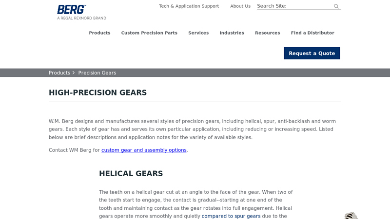 High-Precision Gears & Gear Manufacturing