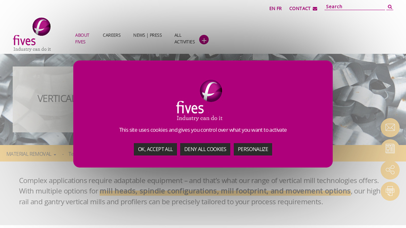 High rail vertical mills, gantries and profilers for precision machining