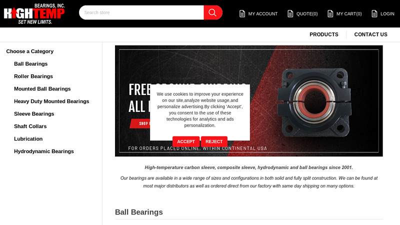 High Temp Bearings
