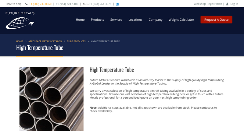High Temperature Tube