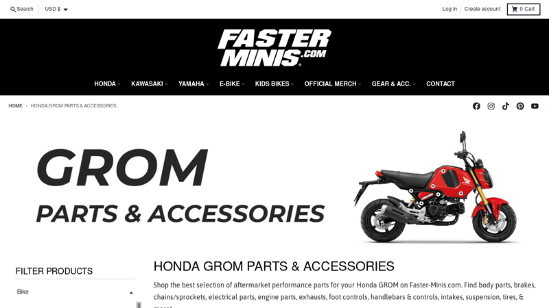 Honda Grom Parts & Accessories