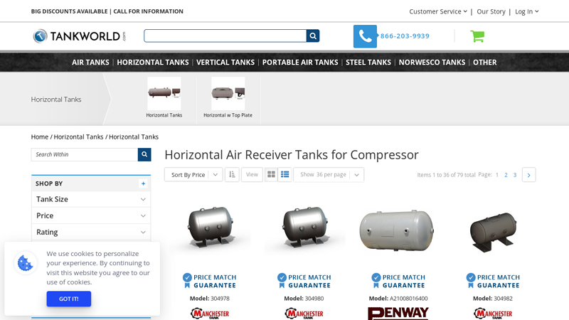Horizontal Air Tanks