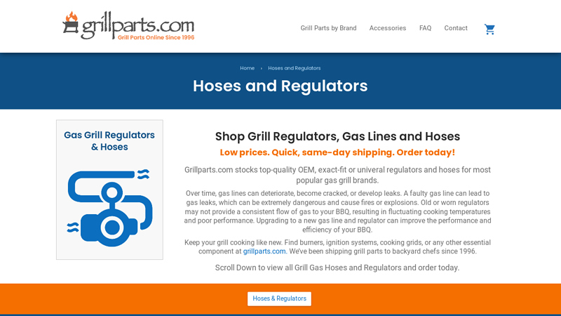 Hoses, Regulators & Gas Lines