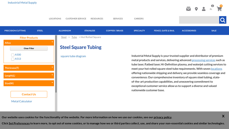 Hot Rolled Steel Square Tubing