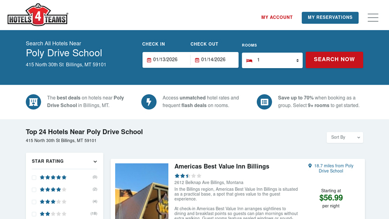 Hotels near Poly Drive School
