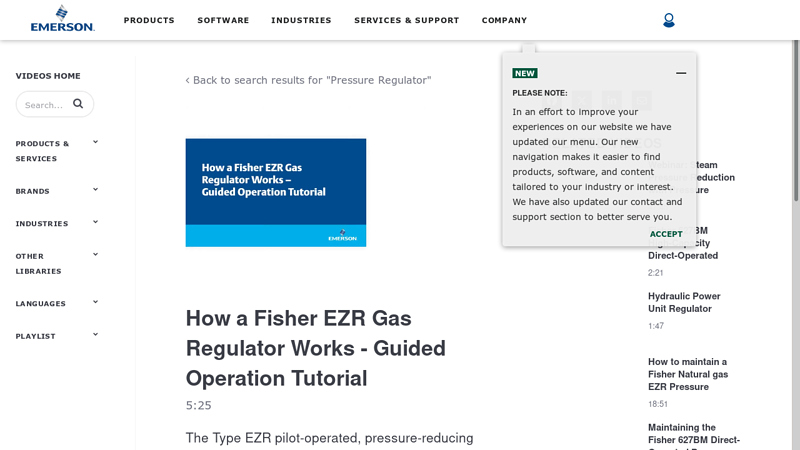 How a Fisher EZR Gas Regulator Works