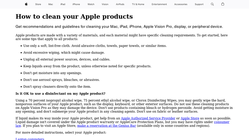 How to clean your Apple products