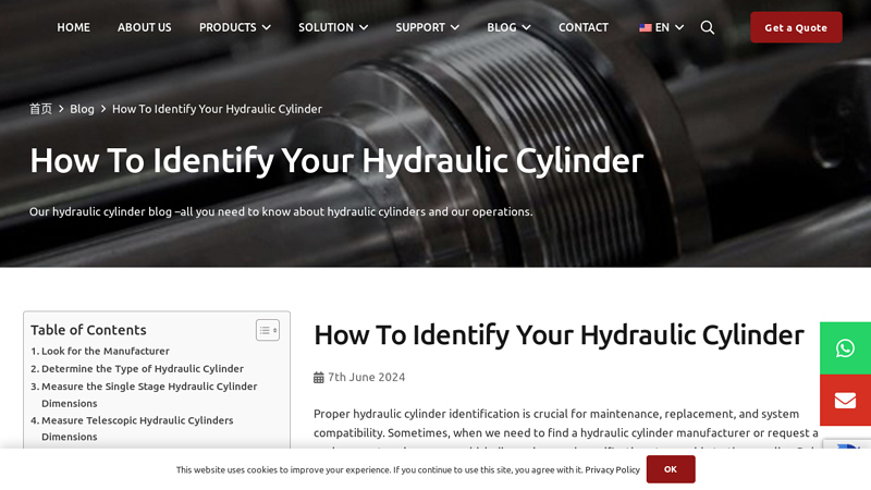 How To Identify Your Hydraulic Cylinder
