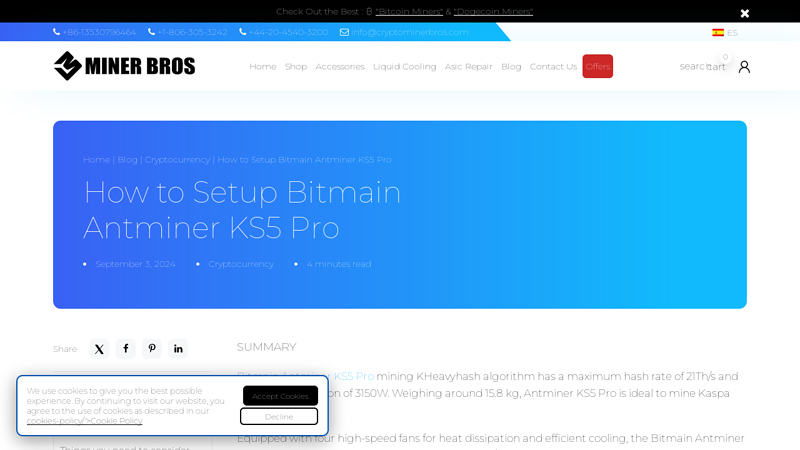 How to Setup Bitmain Antminer KS5 Pro