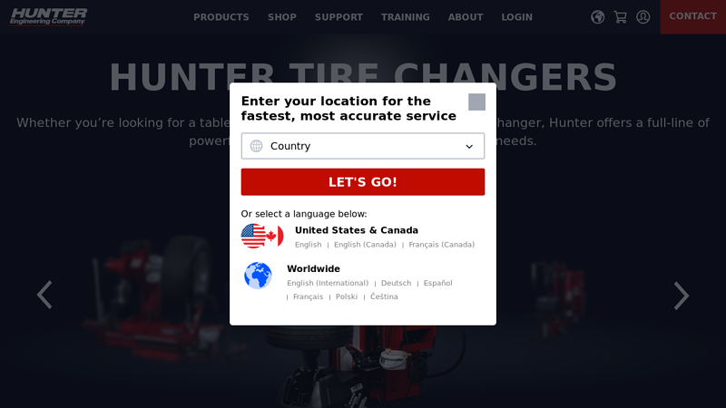 Hunter Tire Changers
