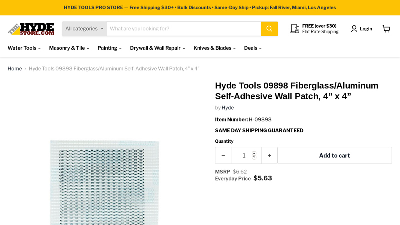 Hyde Tools 09898 Fiberglass/Aluminum Self