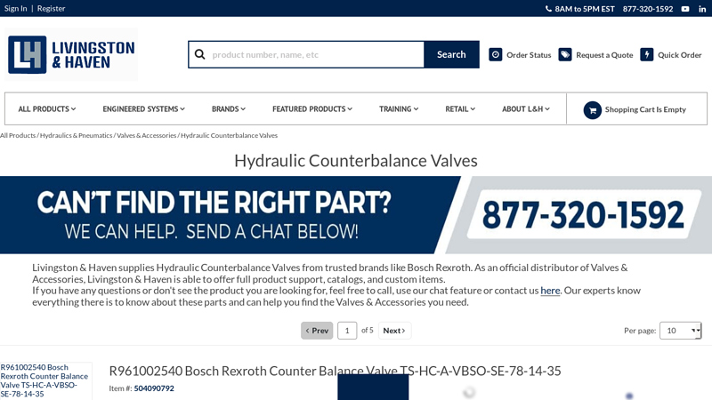 Hydraulic Counterbalance Valves
