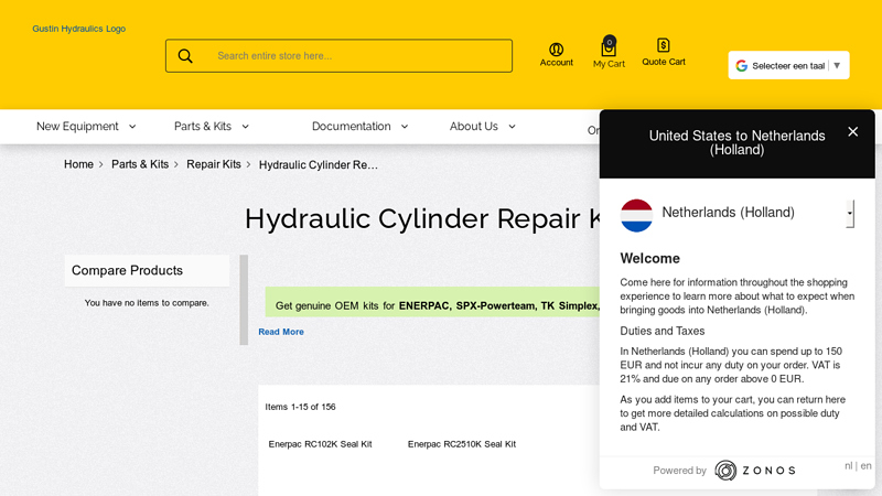 Hydraulic Cylinder Repair Kits and Seal Kits