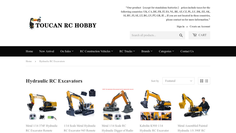 Hydraulic RC Excavators