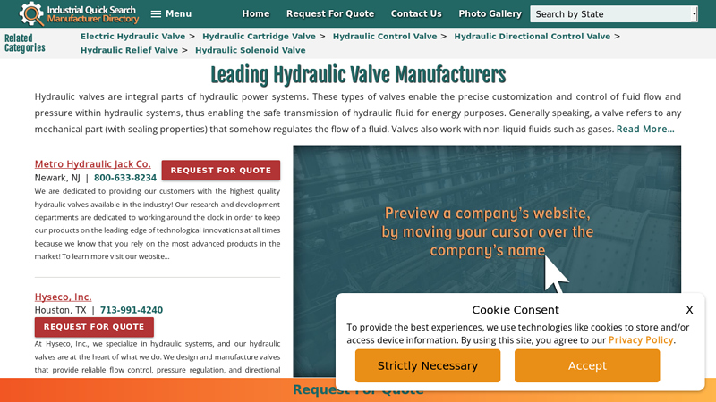 Hydraulic Valve Manufacturers