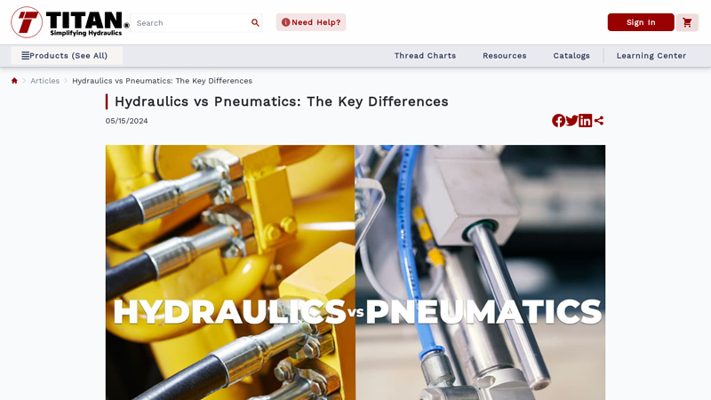 Hydraulics vs Pneumatics: The Key Differences