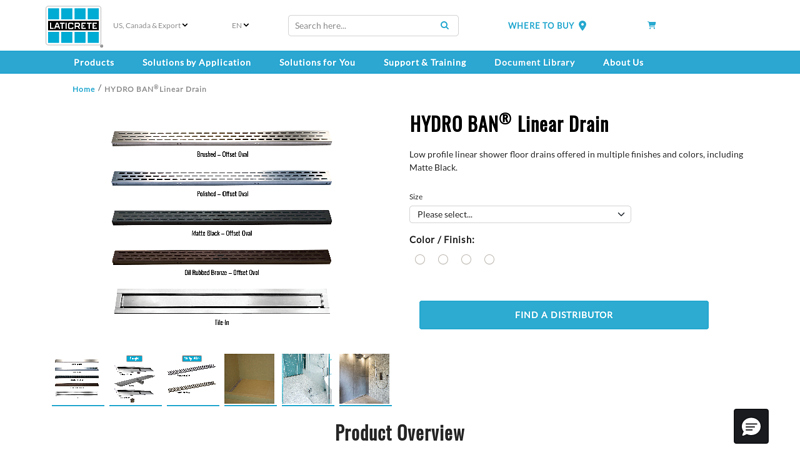 HYDRO BAN® Linear Drain