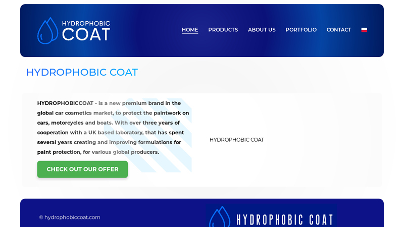 HYDROPHOBIC COAT