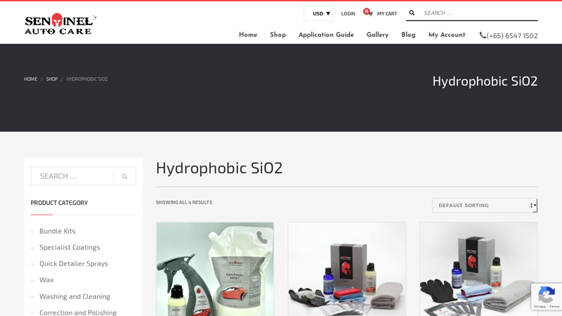 Hydrophobic SiO2 Coating