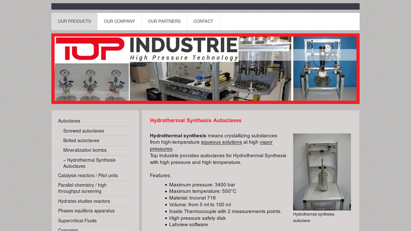 Hydrothermal Synthesis Autoclaves