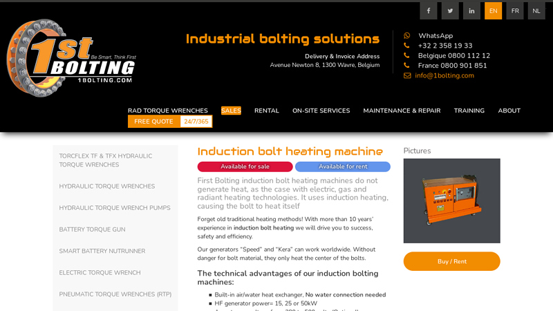 Induction Bolt Heating Machine